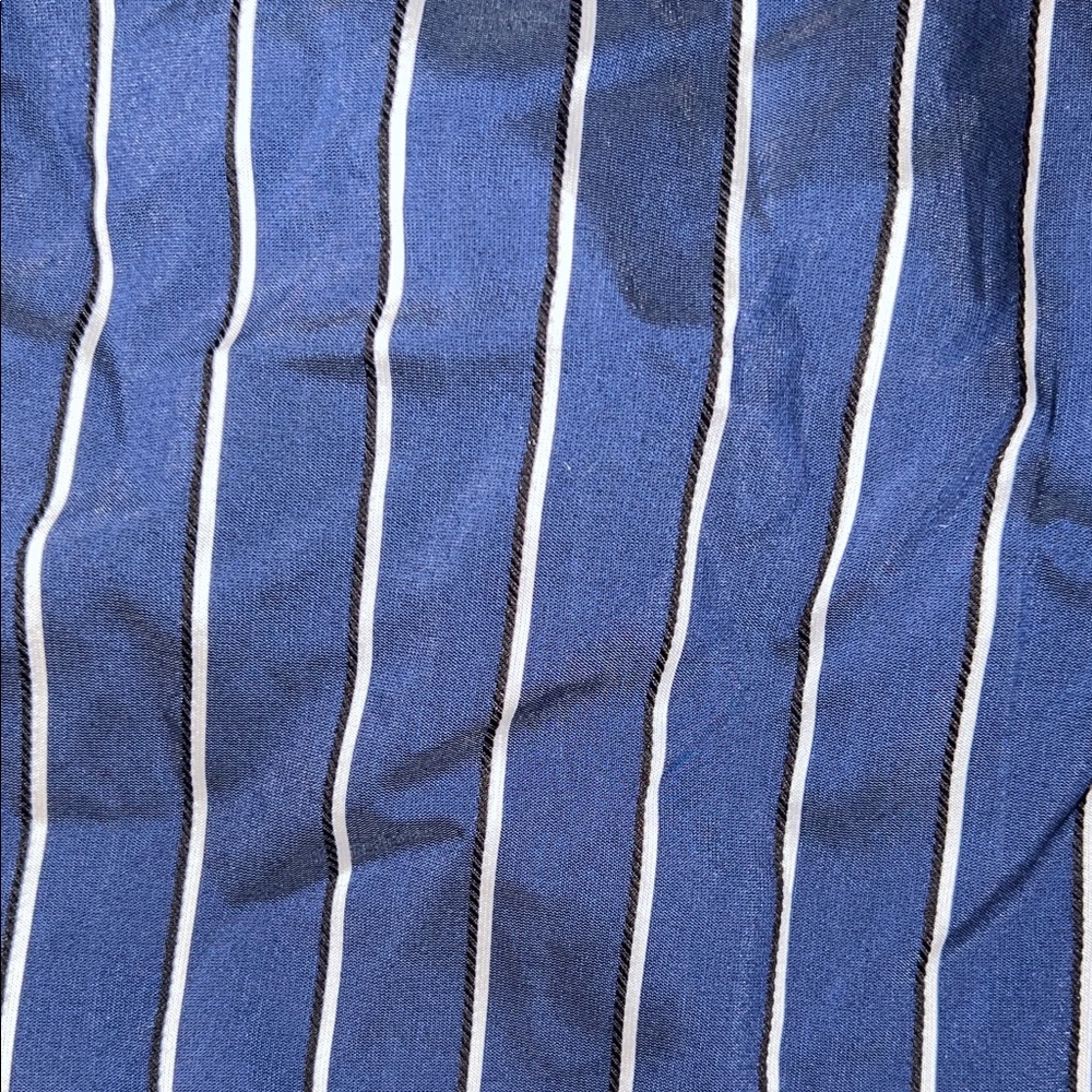 Caryn Lawn Navy Striped Midi Dress - Picture 4 of 4